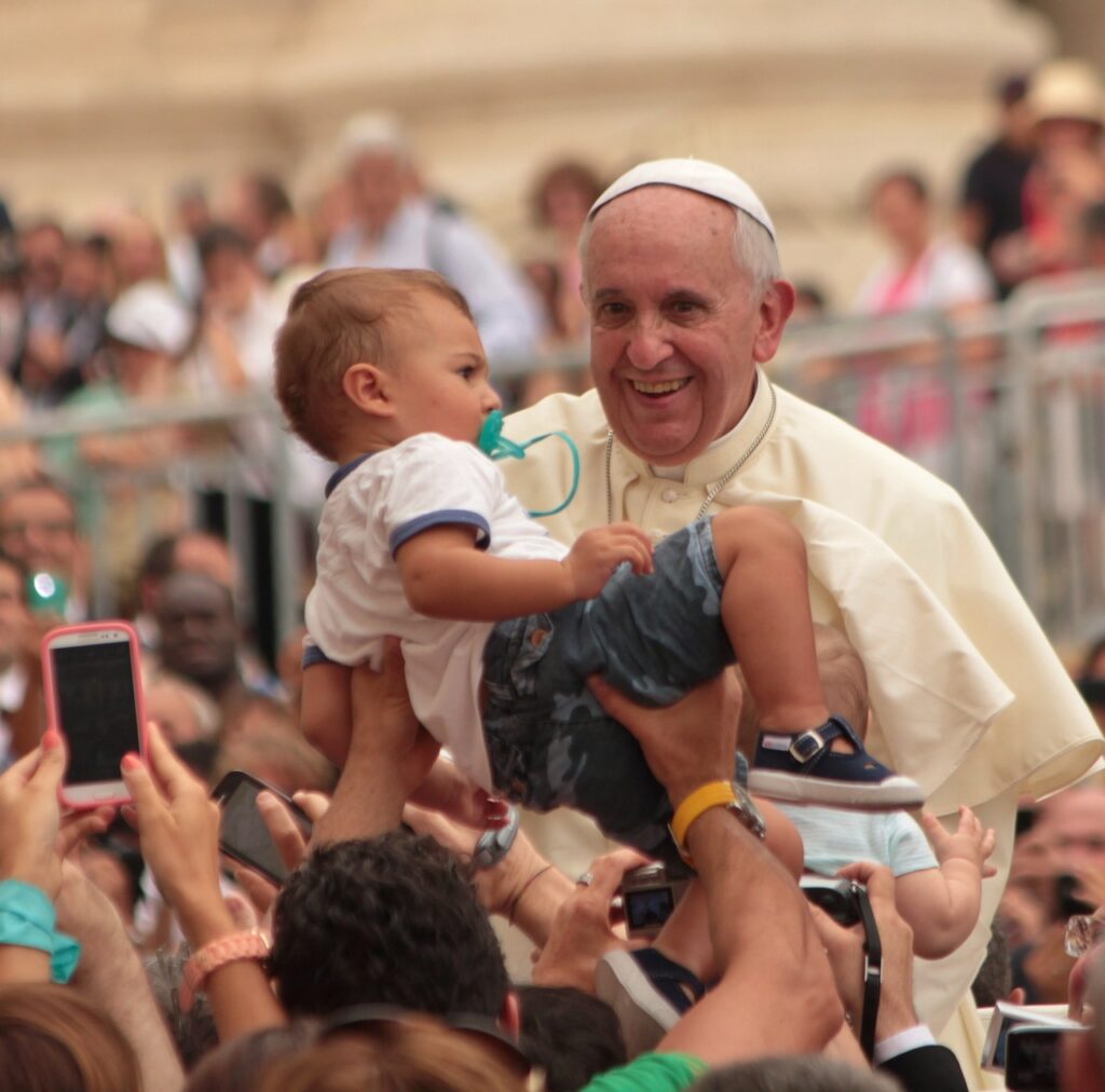 blessing of children, pope, religion