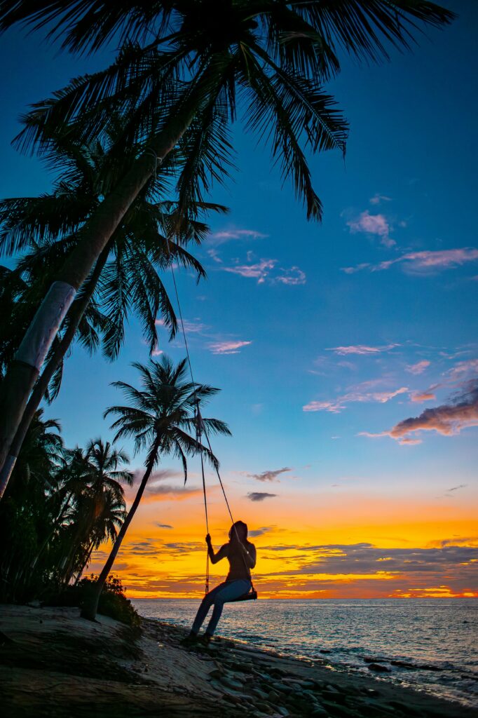 palm swing girl in maldives