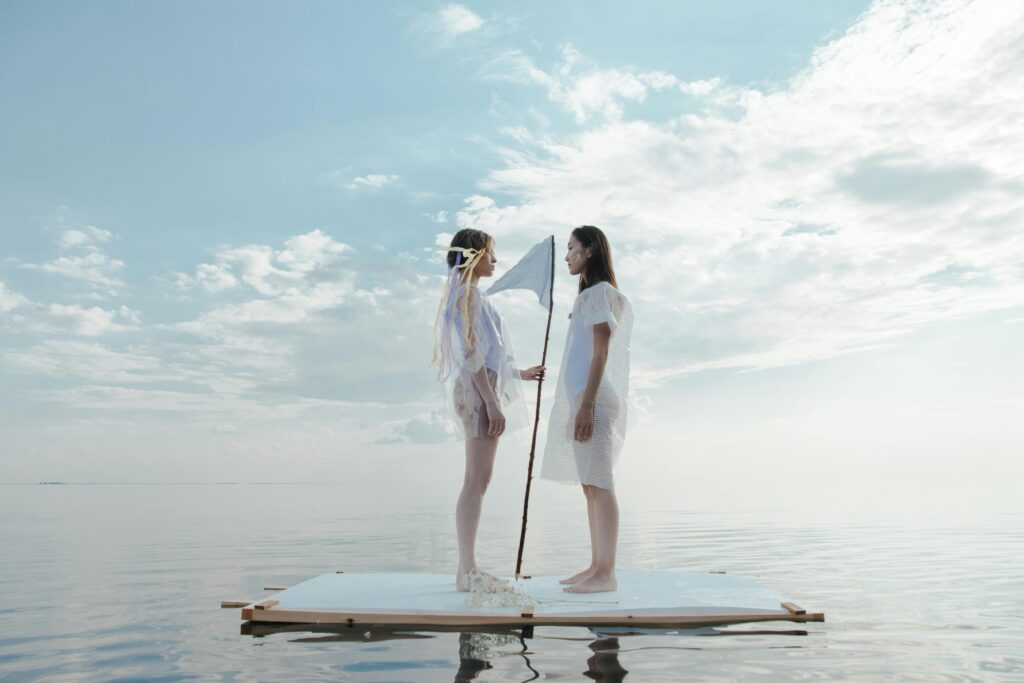 Women Standing on the Raft