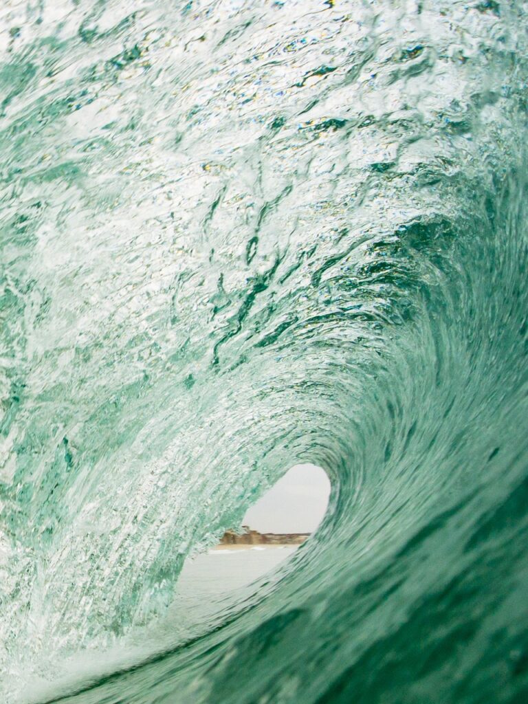 water, green, wave