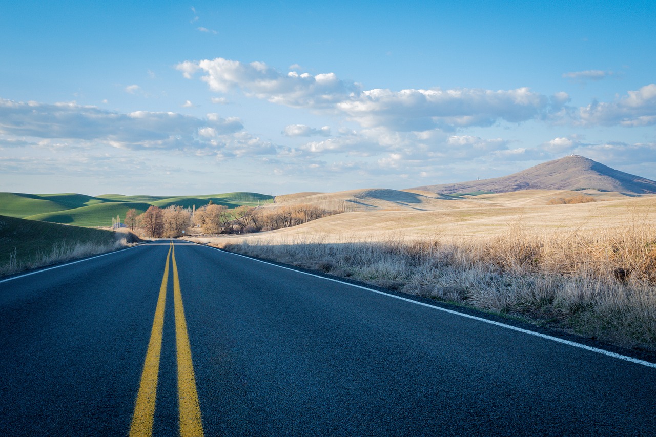 road, highway, countryside