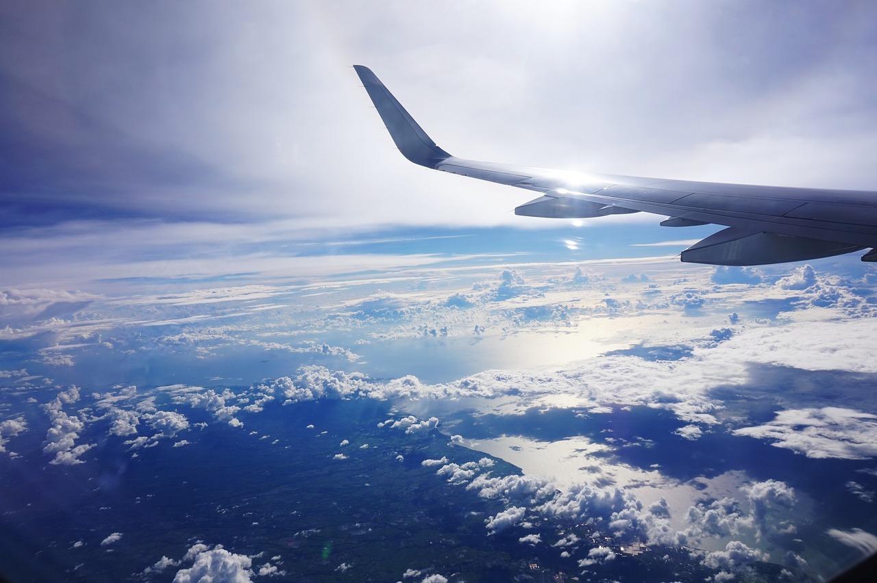 airplane, flight, cloud