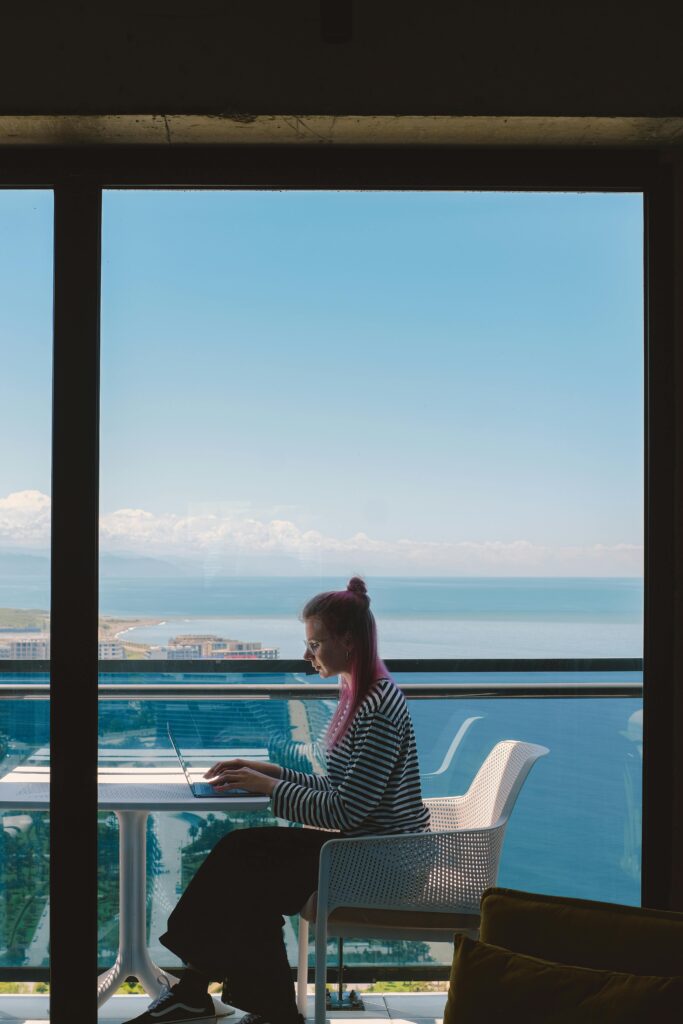 Free stock photo of beach, computer laptop, digital nomad