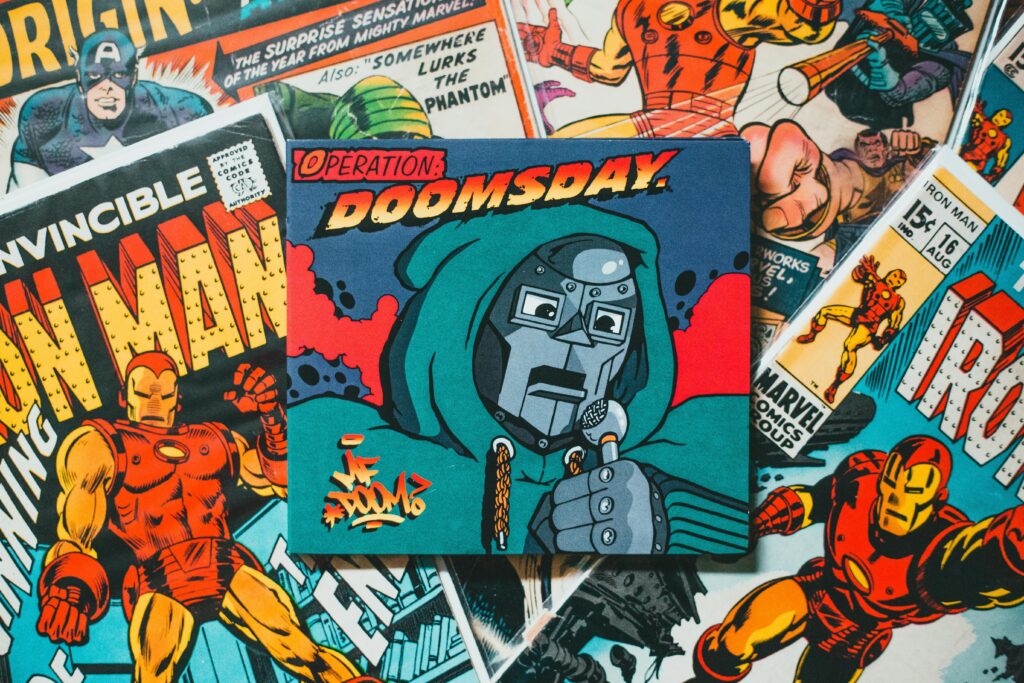 A vibrant assortment of classic hero comic book covers featuring iconic characters and designs.