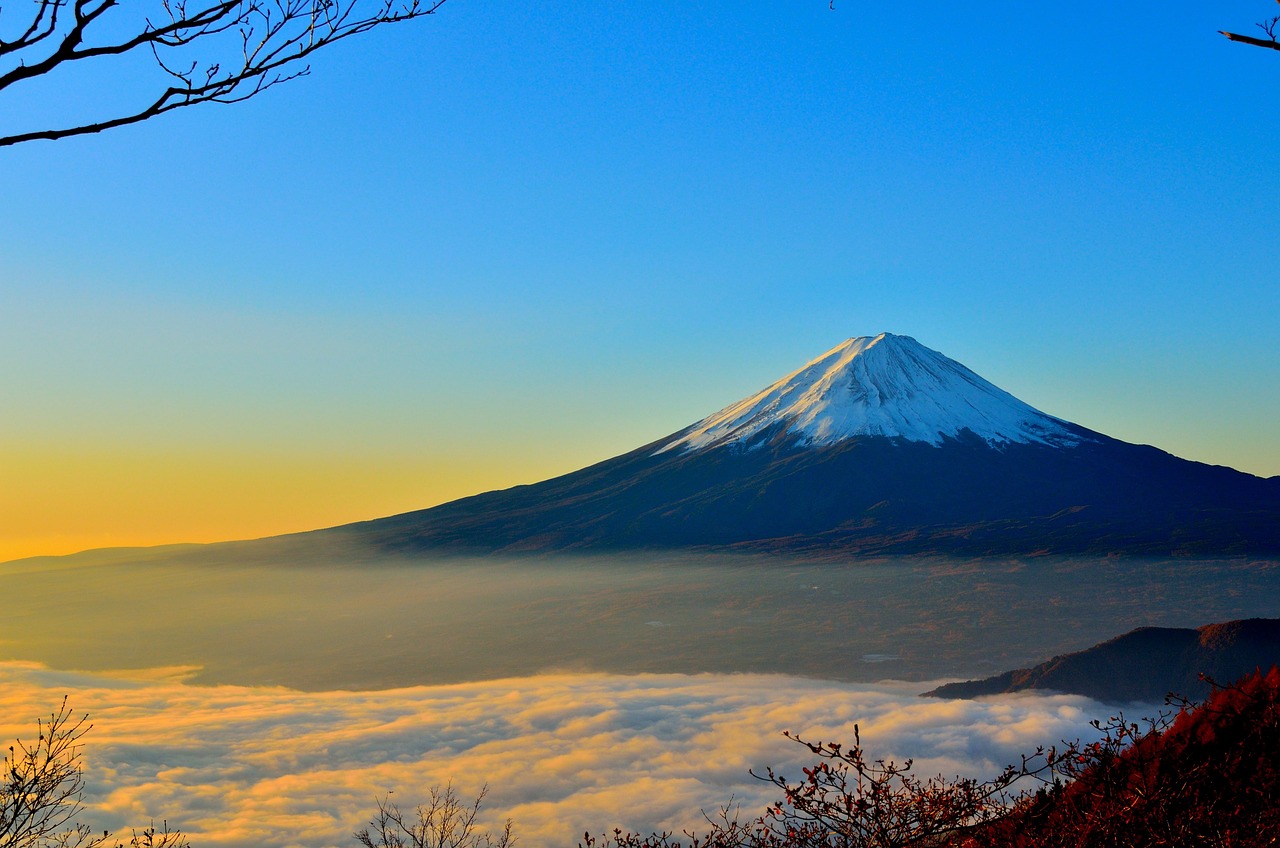 mountain, volcano, peak, summit, countryside, sea of clouds, scenery, scenic, nature, idyllic, mount fuji, japan, mountain, mountain, mountain, japan, japan, japan, japan, japan