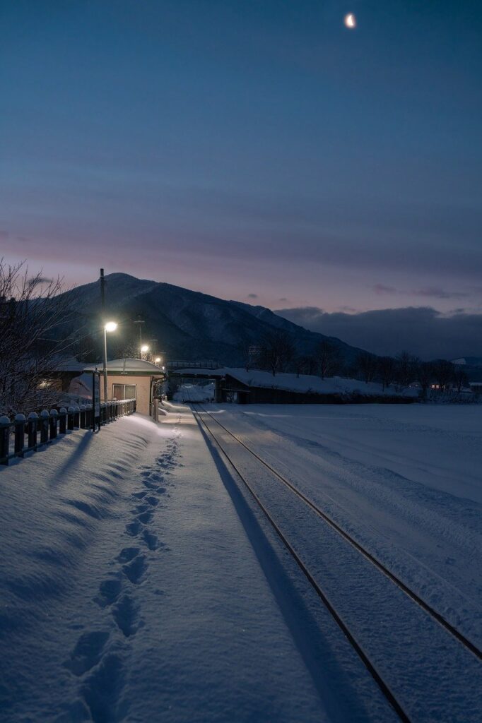 winter, snow, season, outdoors, countryside, unmanned station, train, nature, tohoku region, japan, japan, japan, japan, japan, japan