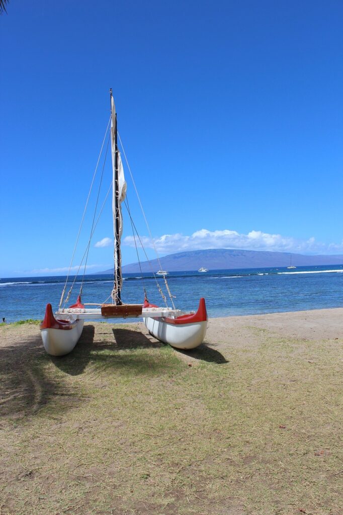 hawaii, maui, boat, nature, ocean, sand