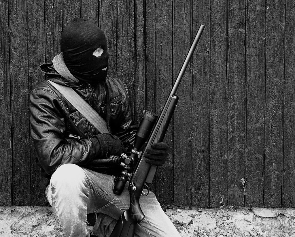 criminal, police, task force, trerrorist, terrorism, dope, sniper, rifle, arms, terrorist, masquerade, robber's hat, binocular sight, terrorism, terrorist, terrorist, terrorist, terrorist, terrorist