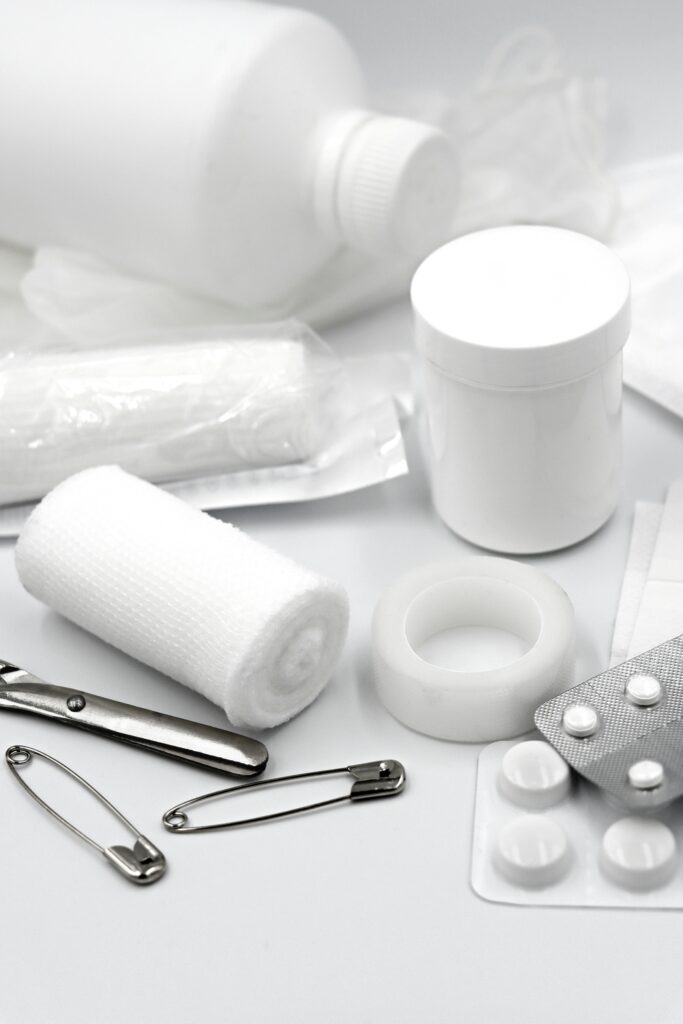 First-Aid Medical Supplies Background