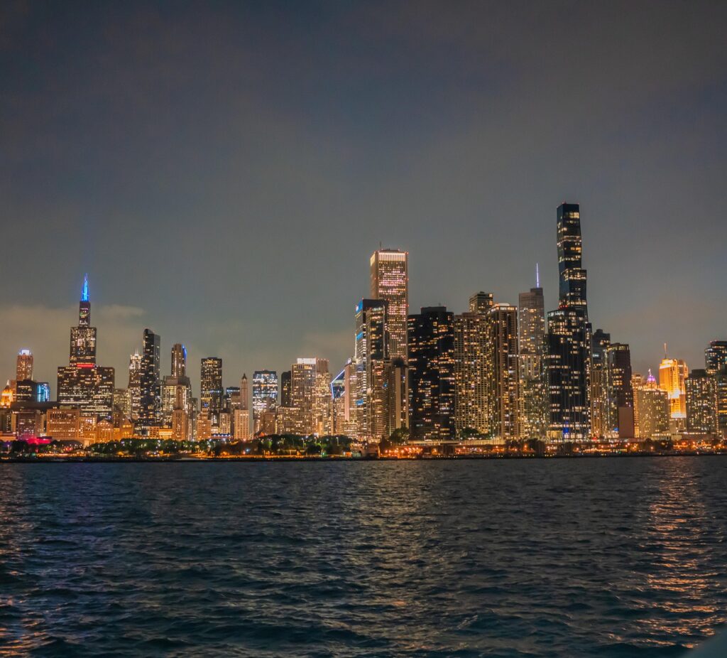 chicago, lake michigan, night, city, urban, architecture, skyline, chicago, chicago, chicago, chicago, chicago