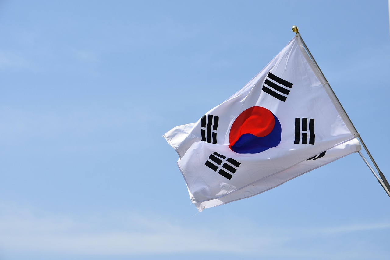 korean flag, blue sky, landscape, korean flag, korean flag, korean flag, korean flag, korean flag