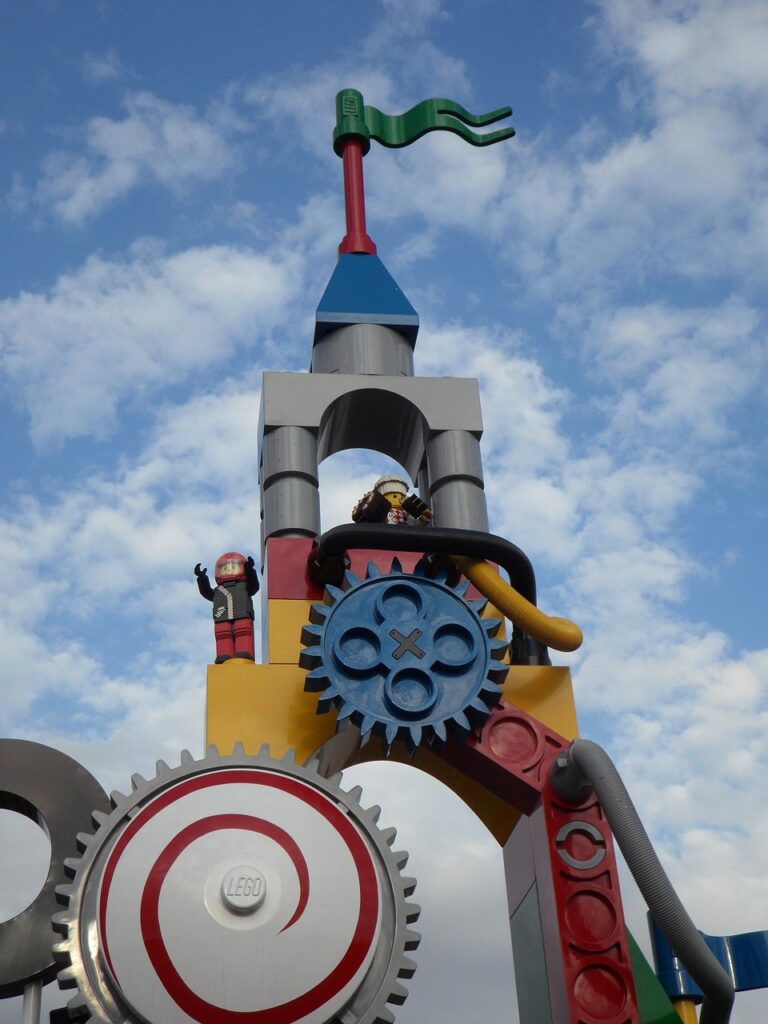 legoland, tower, entrance, lego, legomaennchen, toy, children, building blocks, legoland, legoland, legoland, legoland, legoland