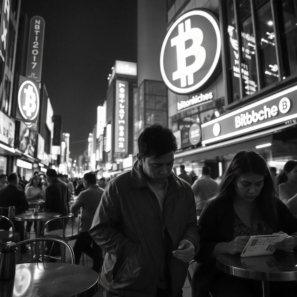 ai generated, crowd, bitcoin, blockchain, exchange, cryptocurrency, crypto