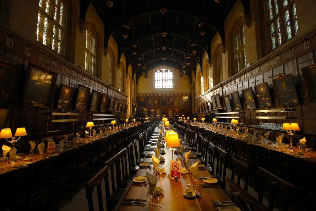 dining room, banquet, oxford, harry potter, tudor hall, table, elegant, christ church college, tourism, travel, cultural tourism, harry potter, harry potter, harry potter, harry potter, harry potter