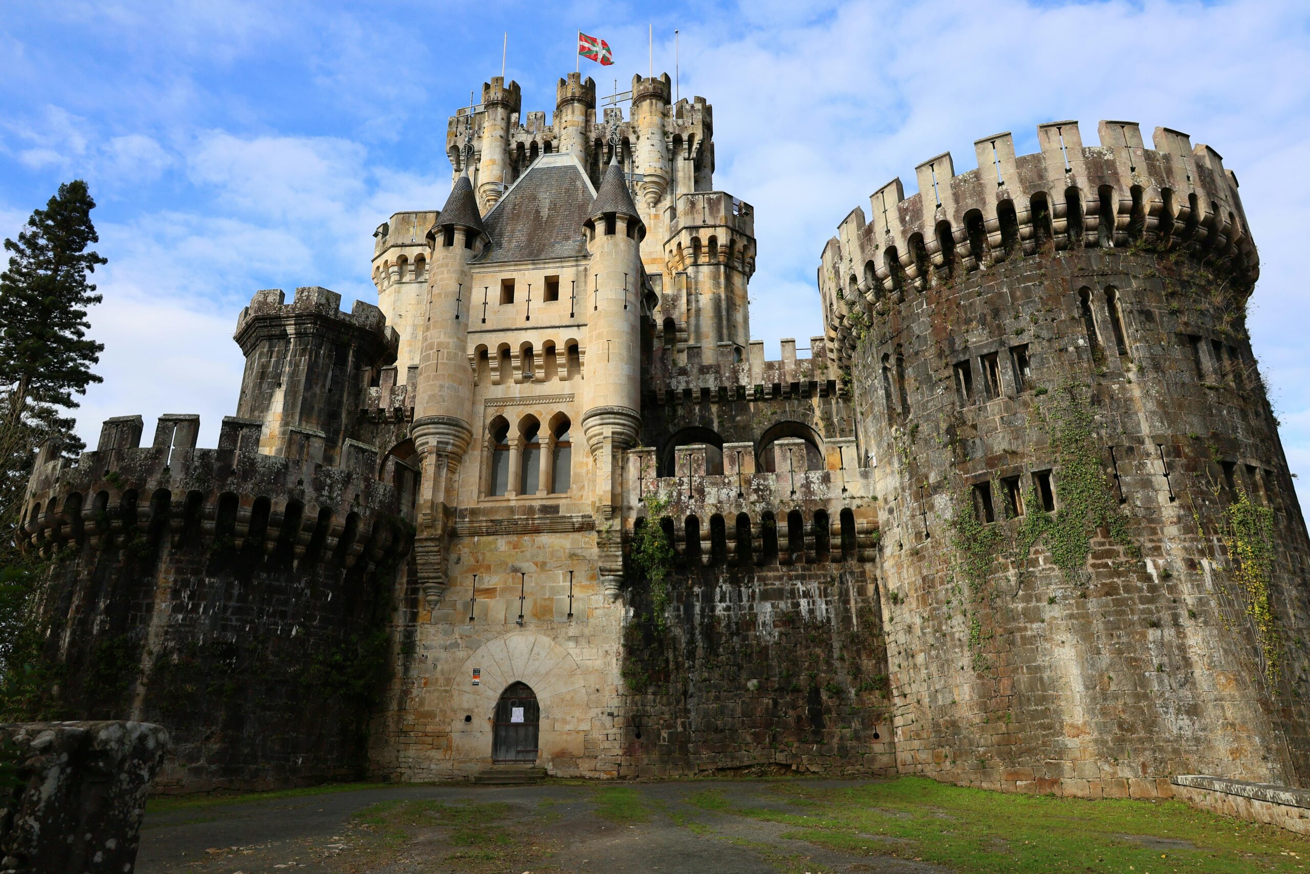 Explore the grandeur of a historic castle in Gatica, capturing its medieval architecture.