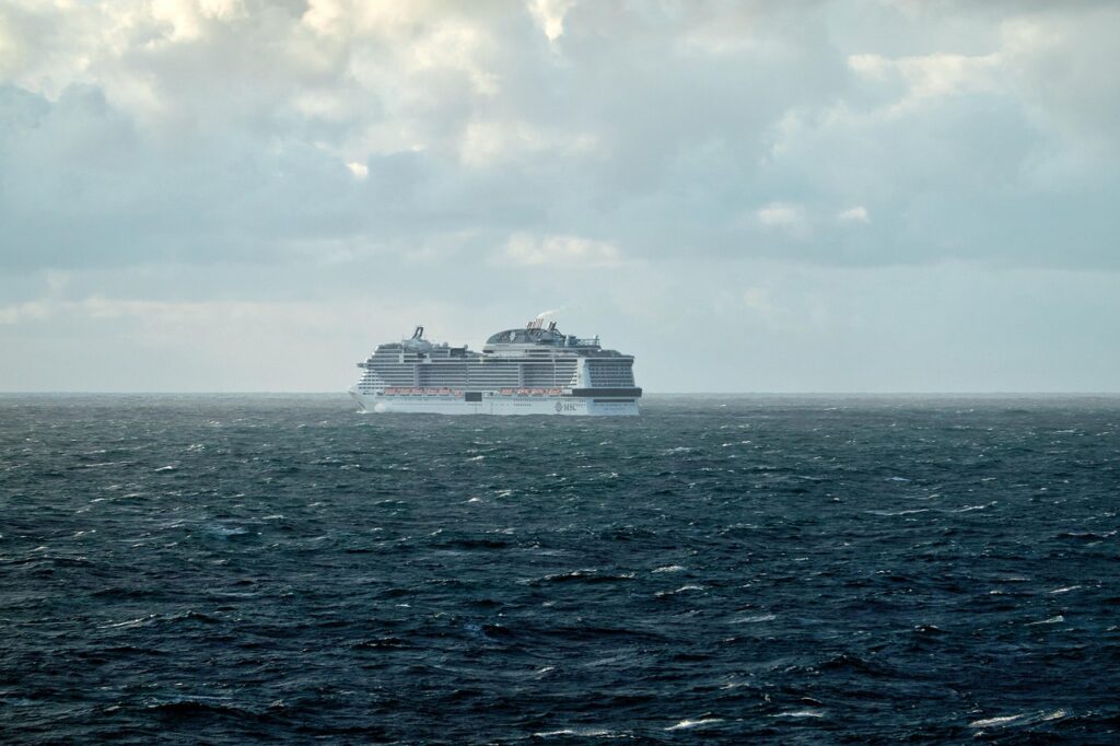 cruise, ship, sea, travel, horizon, vacations, cruise ship, nature, water, sky