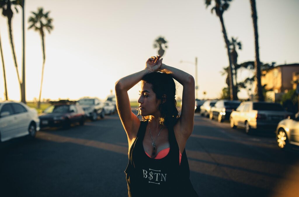 sunset, woman, nature, los angeles