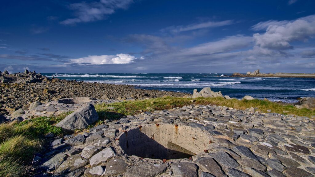Explore the naturally rugged coastline of Guernsey with its beautiful rocky shorelines and open ocean views.