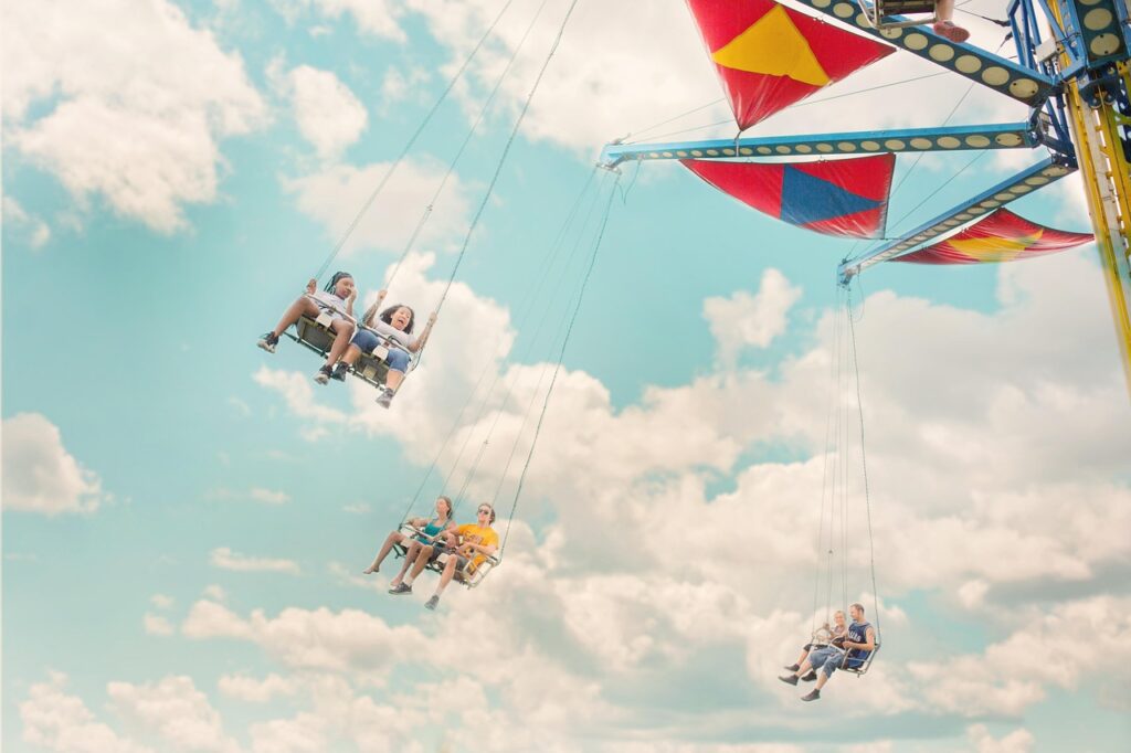 amusement, carousel, amusement park, nature, joyride, entertainment, summer, childhood, happiness, recreation, enjoyment, festival, county fair, fair, funfair, fun, g-forces, rotation