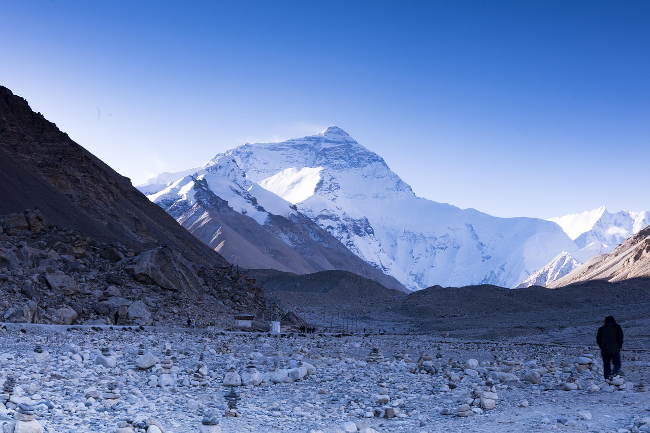 everest, base camp, landscape, nature, himalaya, trekking, summit, mountain, scenery, tibet, rock, tourism, outdoor, travel, high, blue camping