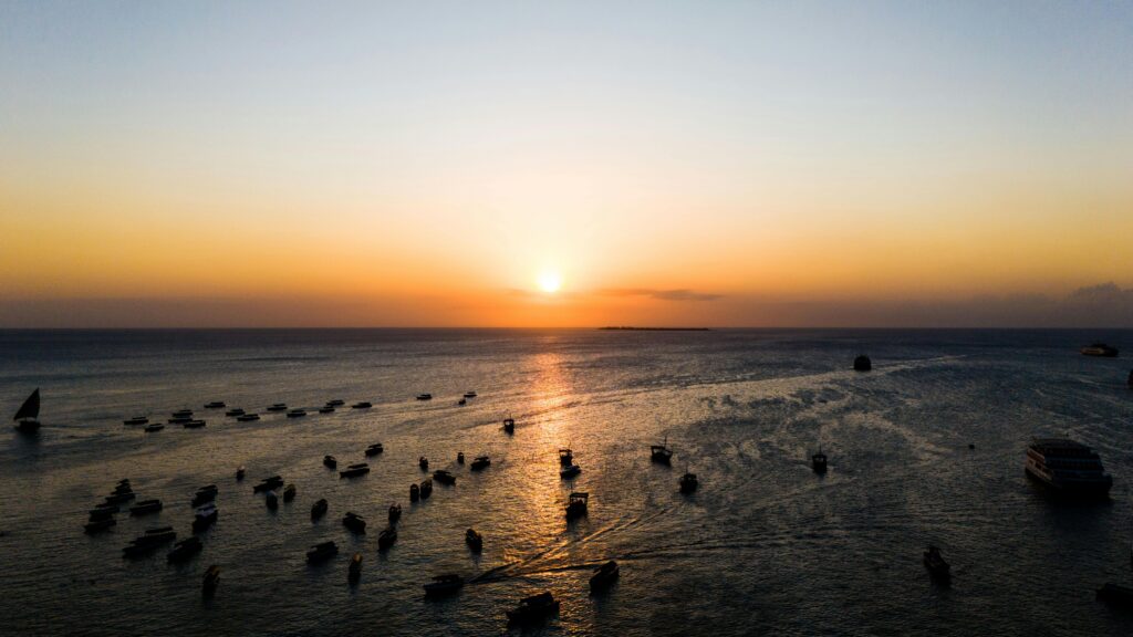 Free stock photo of sunset stone town, zanzibar