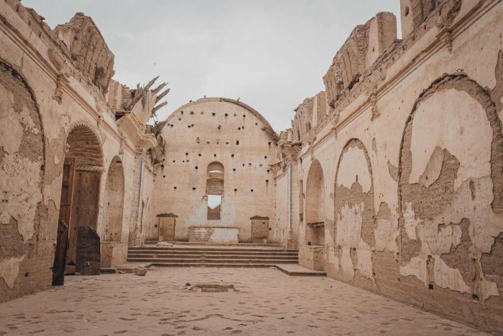 Explore the captivating ruins of an 18th-century church in Palpa, Ica, Peru, reflecting historical architecture.
