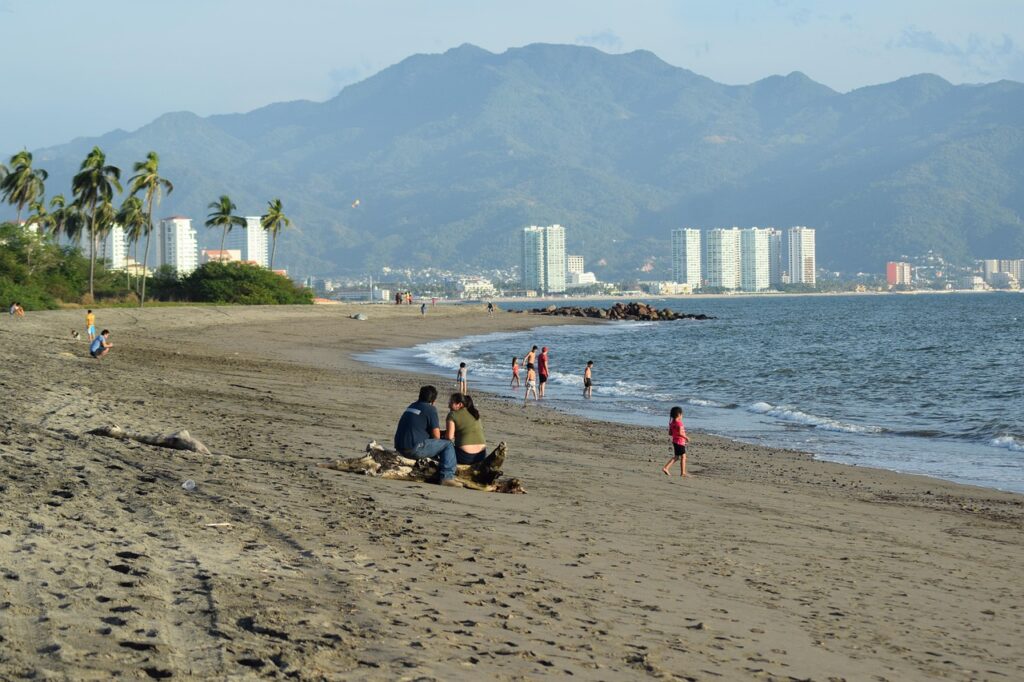 beach, vallarta port, mexico, holiday, nature, horizon, landscape, darling, sea, vallarta, travels, costa, blue, sun