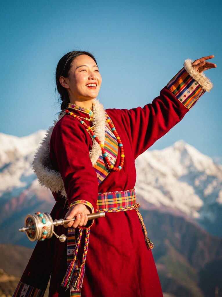 woman, portrait, fashion, model, tibetan