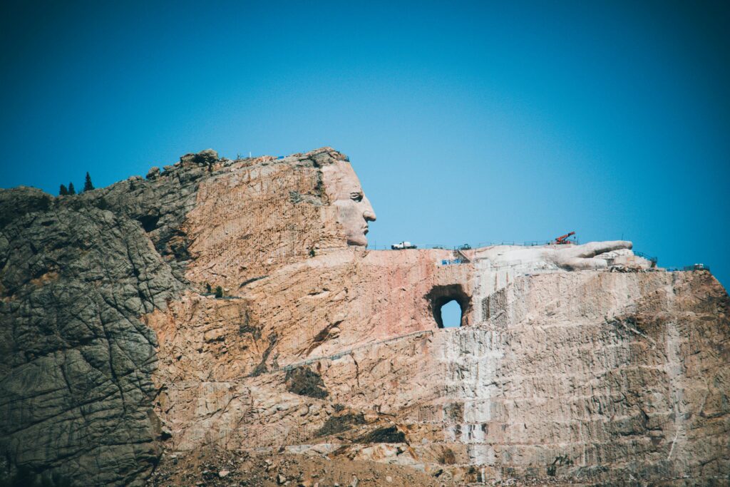 Explore the unfinished Crazy Horse Memorial carved into the Black Hills of South Dakota.