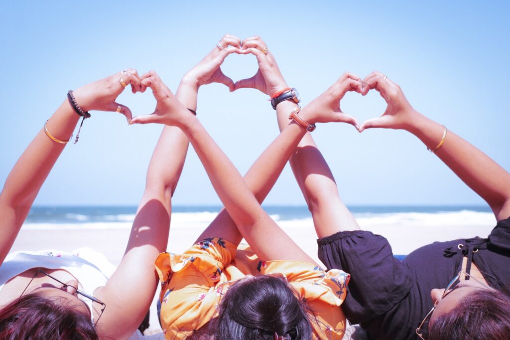 goa, baga beach, girls, fun, love, poses, creativity, nature, sea, heart, beautiful, fresh, sky, sunny day, india tourism, goa, goa, goa, goa, goa