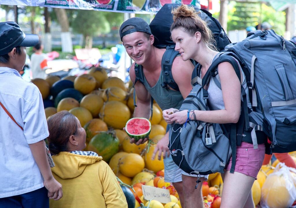 vietnam tourism, watermelon, backpack, travel memories, market, bying fruit, curious, lost, watermelon, watermelon, backpack, backpack, backpack, backpack, backpack